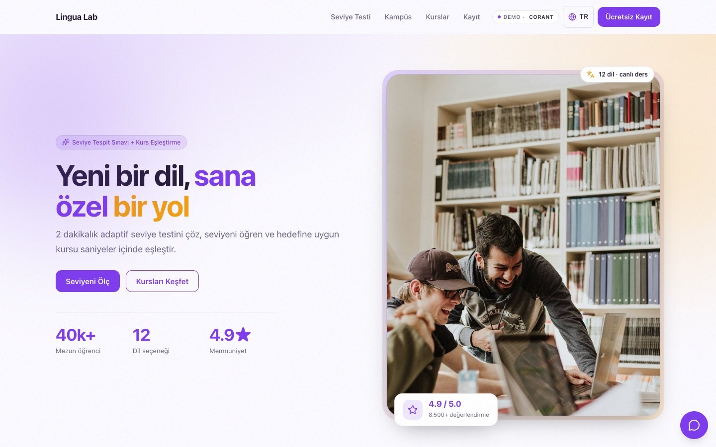 Lingua Lab — Dil Okulu · Online